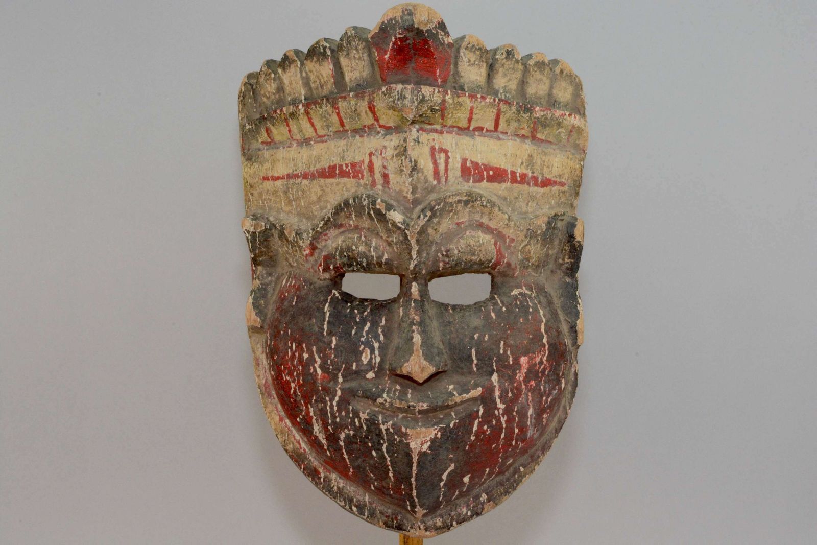 An Impressive Large Old Nepalese Ritual Festival Mask Of Indra. photo for sale