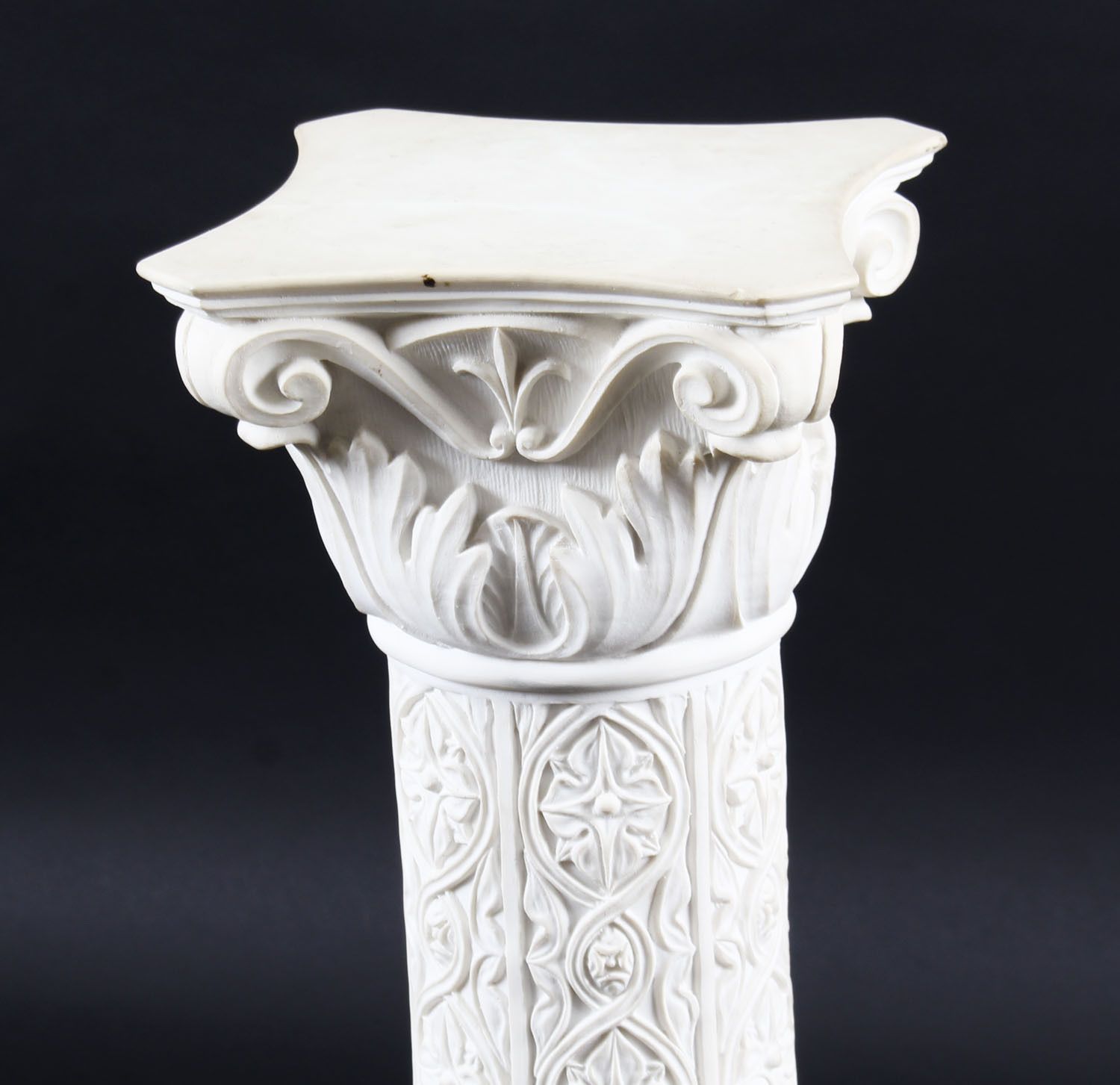 Vintage Composition Marble Bust Of Apollo On A Pedestal 20th Century photo buy