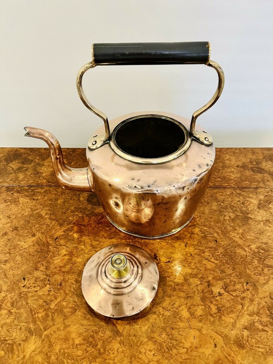 Large Antique George III Copper Kettle photo 255.0