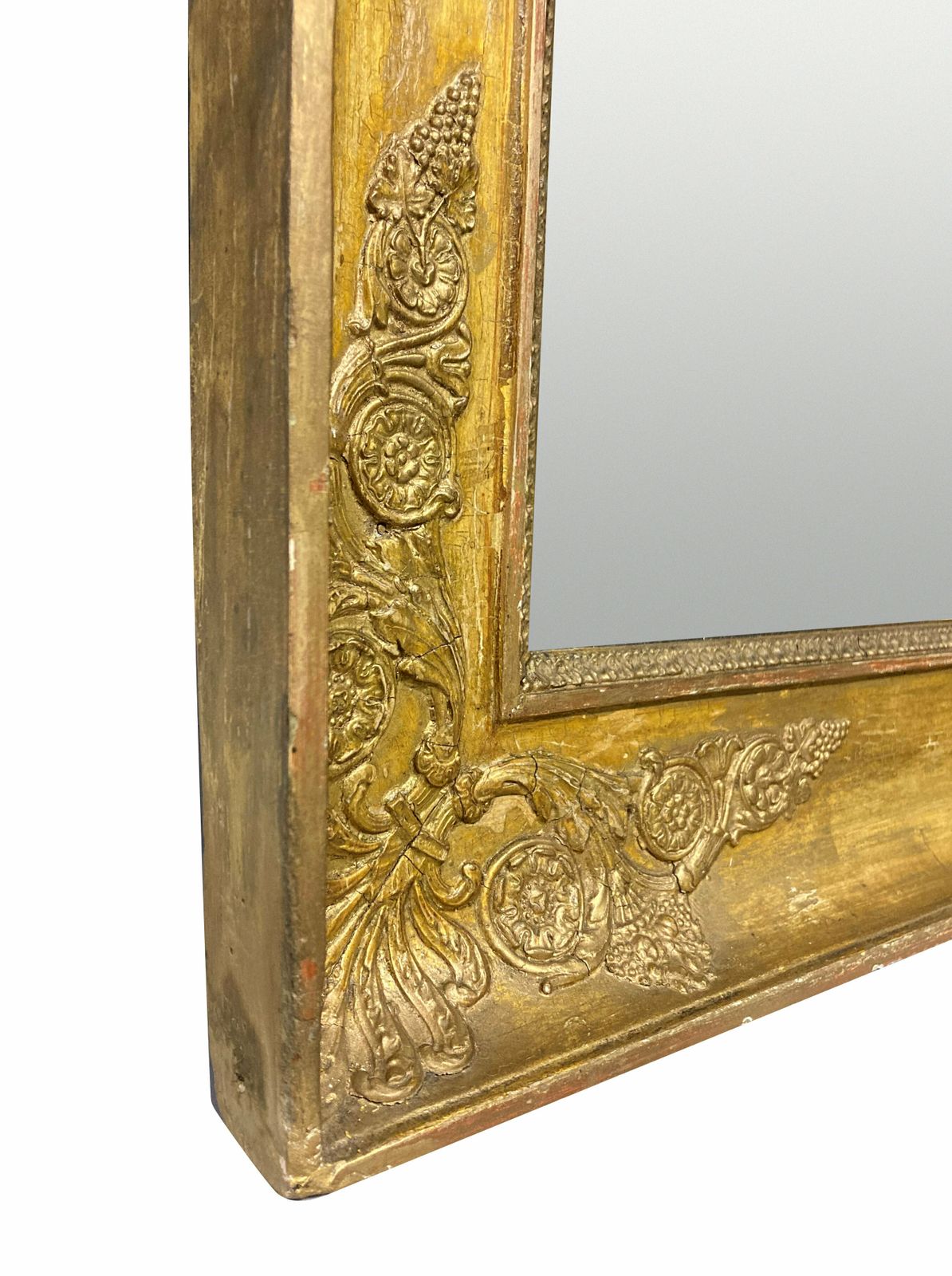 A French Napoleon III Split Plate Gilt Wood Mirror photo Home Decor