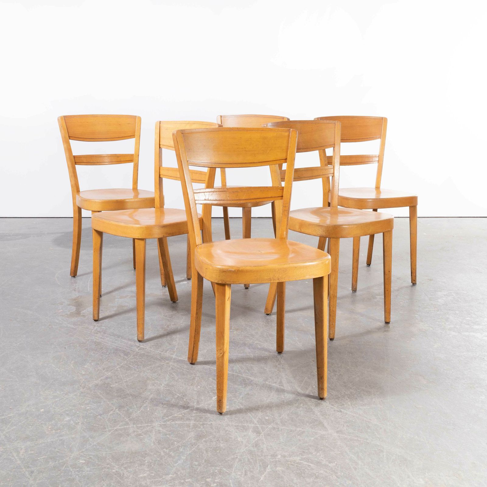 1960’s Horgen Glarus Beech Ladder Back Dining Chairs – Set Of Six photo Furniture