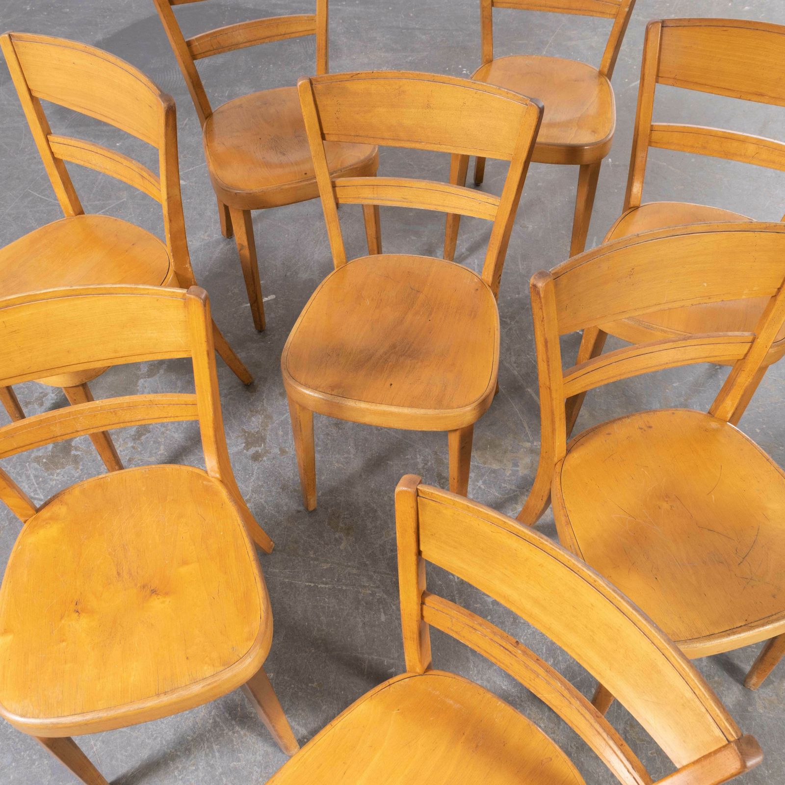 1960’s Horgen Glarus Beech Ladder Back Dining Chairs – Set Of Eight photo Furniture