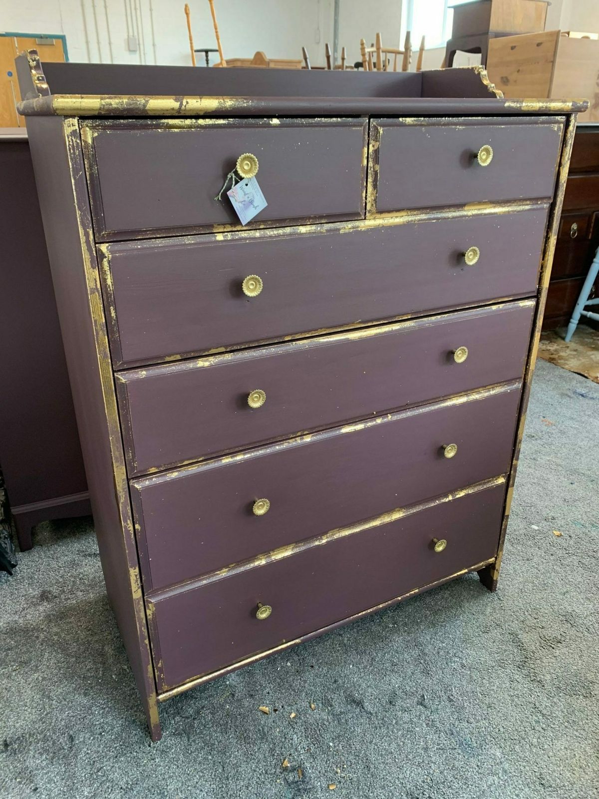 Chest Of Drawers Painted Bespoke Moroccan Geometric Bee Elephant Handles Stencilled photo furniture