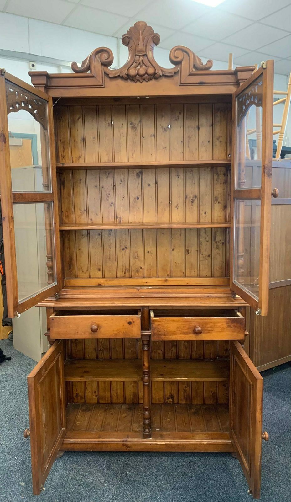 Stunning French / Italian Dresser Buffet Glass Welsh Cabinet photo Furniture