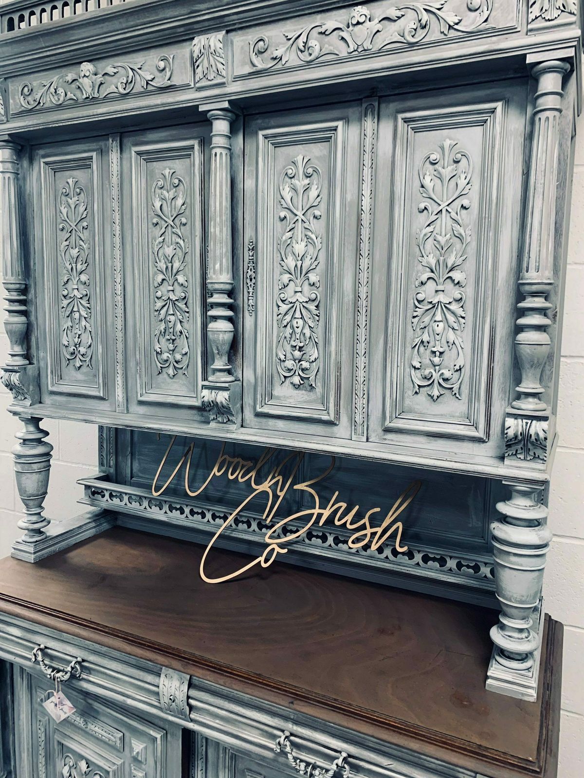 photo furniture Stunning French Sideboard Dresser Italian Dresser Buffet Armoire Cabinet Stone Effect Concrete Effect