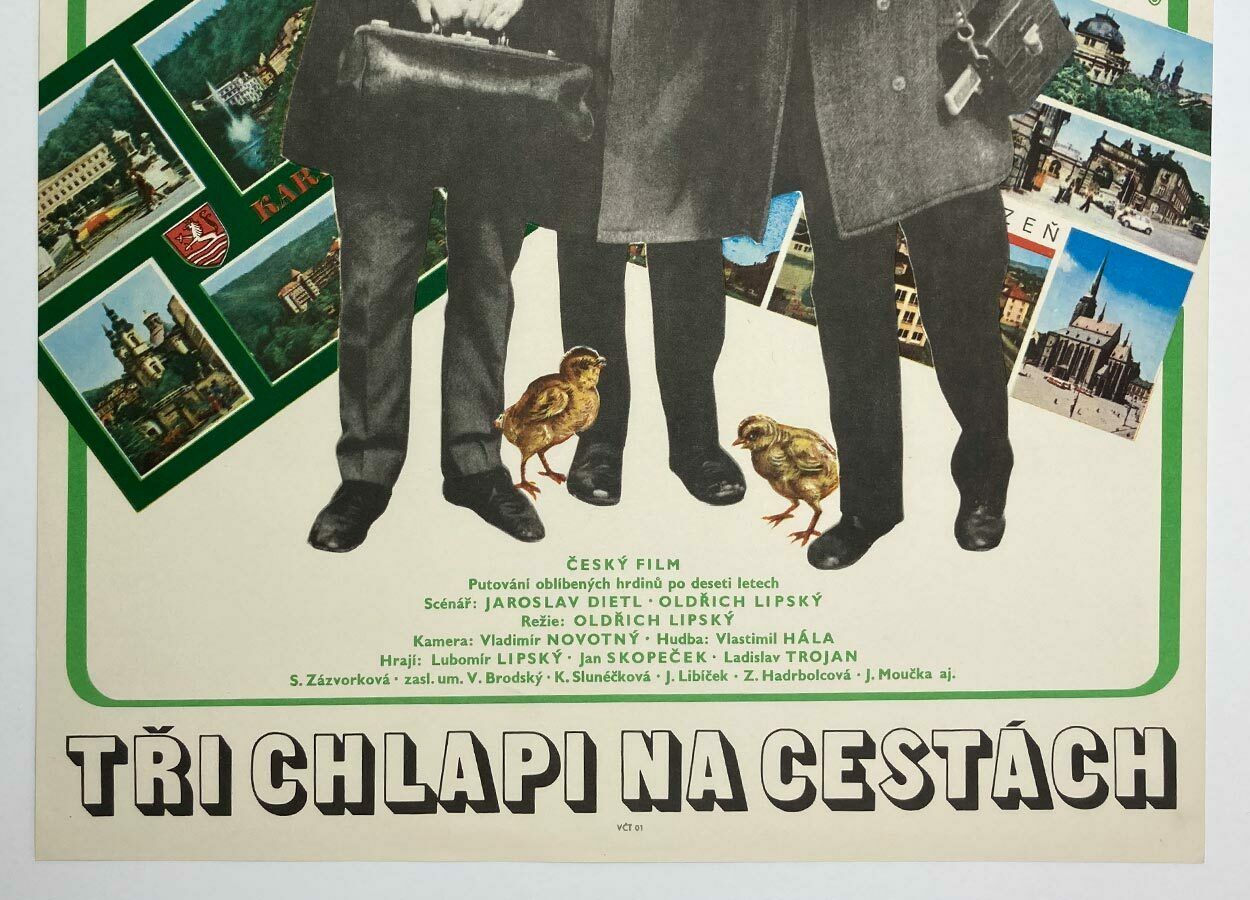 Movie Poster, Three Men Travelling, Alexej Jaroš, 1973 photo for sale