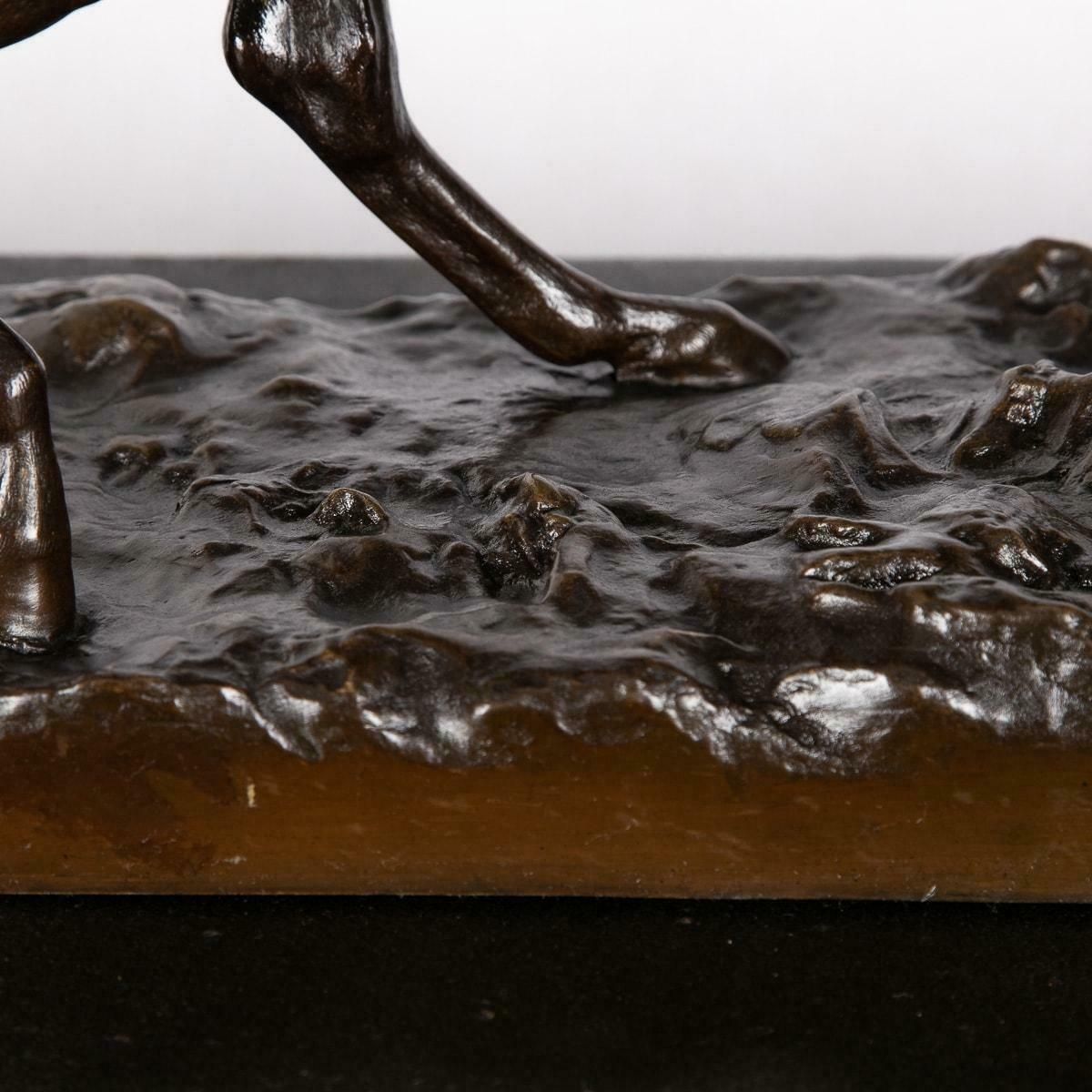 photo for sale 19th Century French Bronze Of A Polo Player, Joseph Cuvelier, C.1870