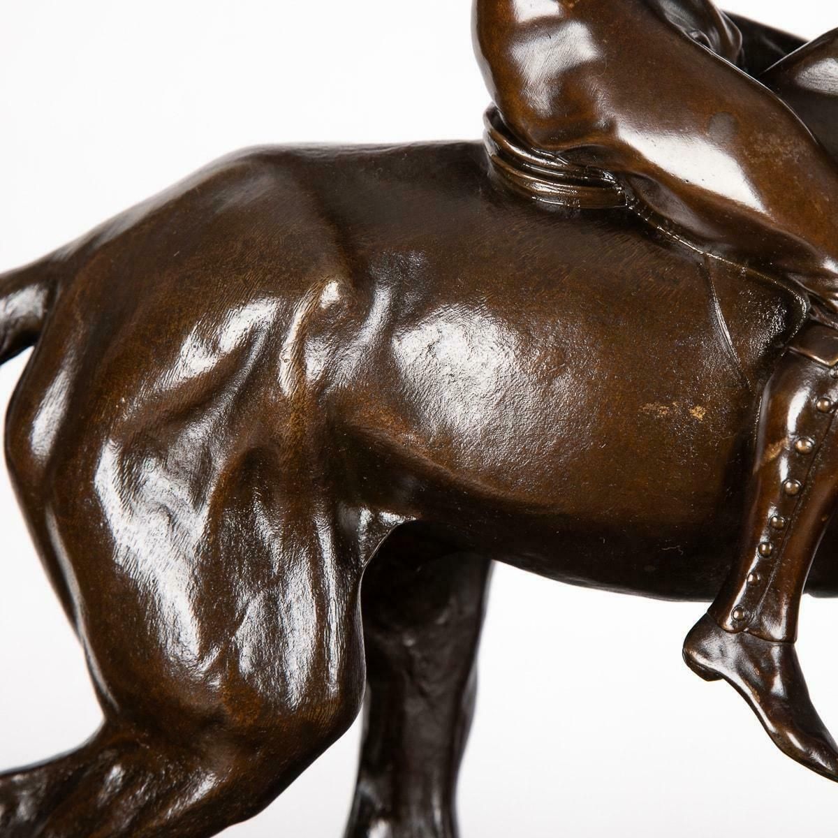 photo buy 19th Century French Bronze Of A Polo Player, Joseph Cuvelier, C.1870