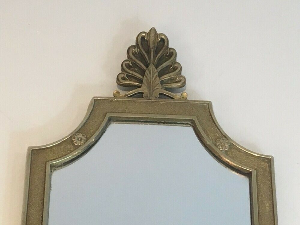 Pair Of Empire Style Bronze Sconces With Lion Head And Mirror. French Work. Around 1940 photo buy