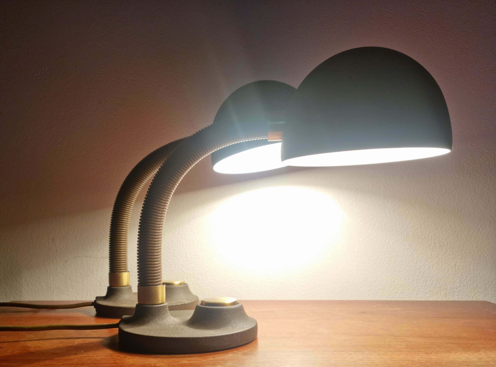 Pair Of Midcentury Table Lamps Hillebrand, Germany, 1970s photo furniture