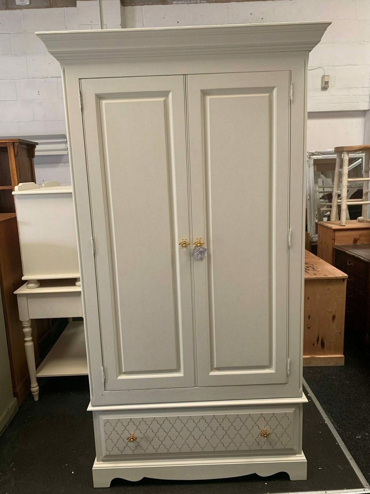 Painted Wardrobe Double Single Painted Bespoke Stencilled photo furniture