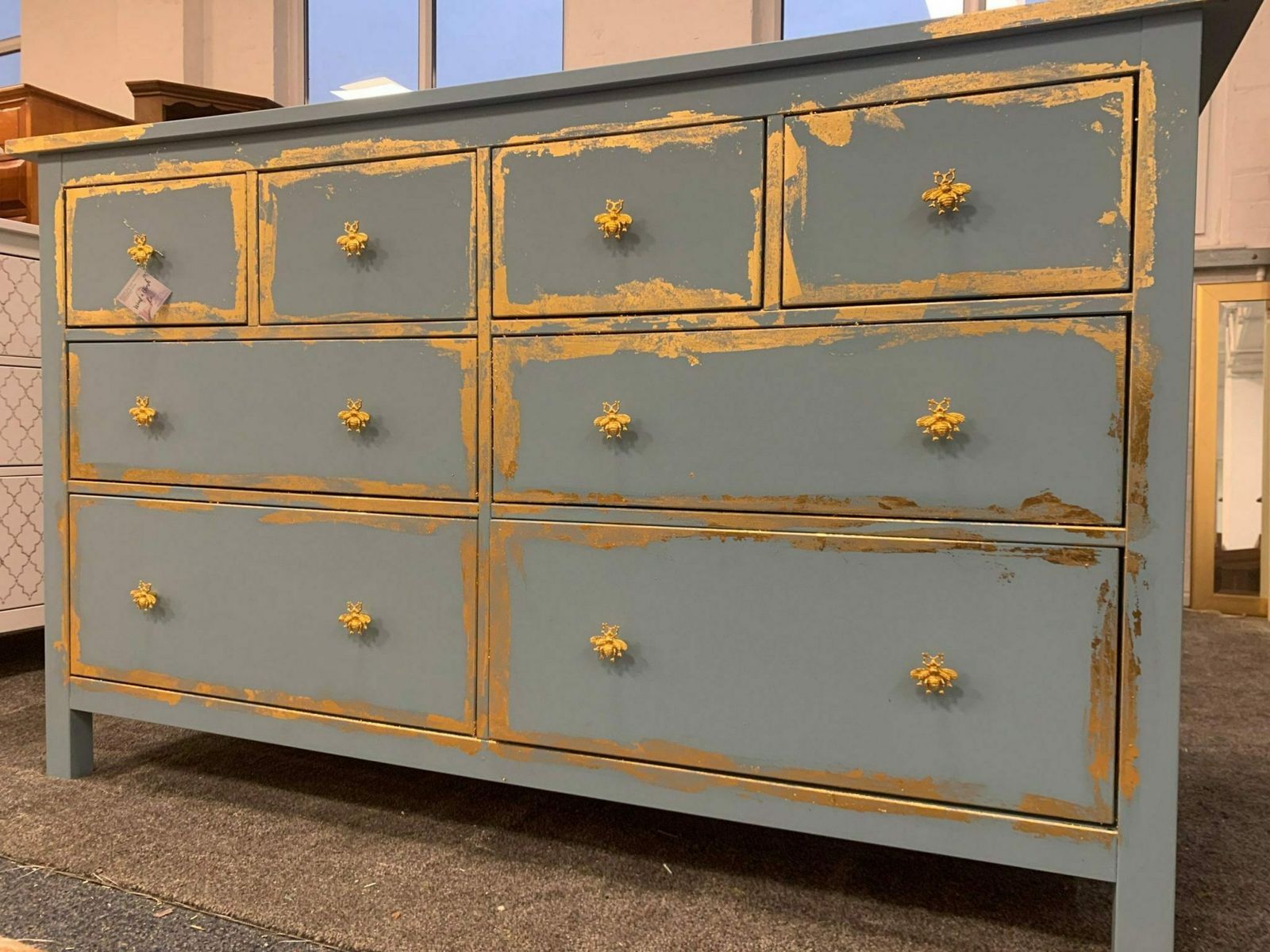 Large Chest Of Drawers Painted Bespoke Stencilled