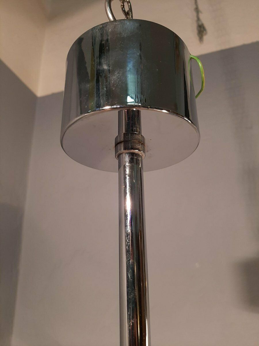 photo vinterior Ceiling Lamp In Chromed Metal And 15 Lights By Gaetano Sciolari For Sciolari, 1970s