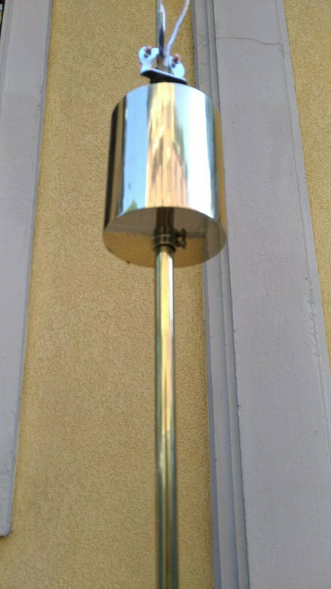 Brass And Opaline Glass Ceiling Lamps, 1950s, Set Of 2 photo 2104.0