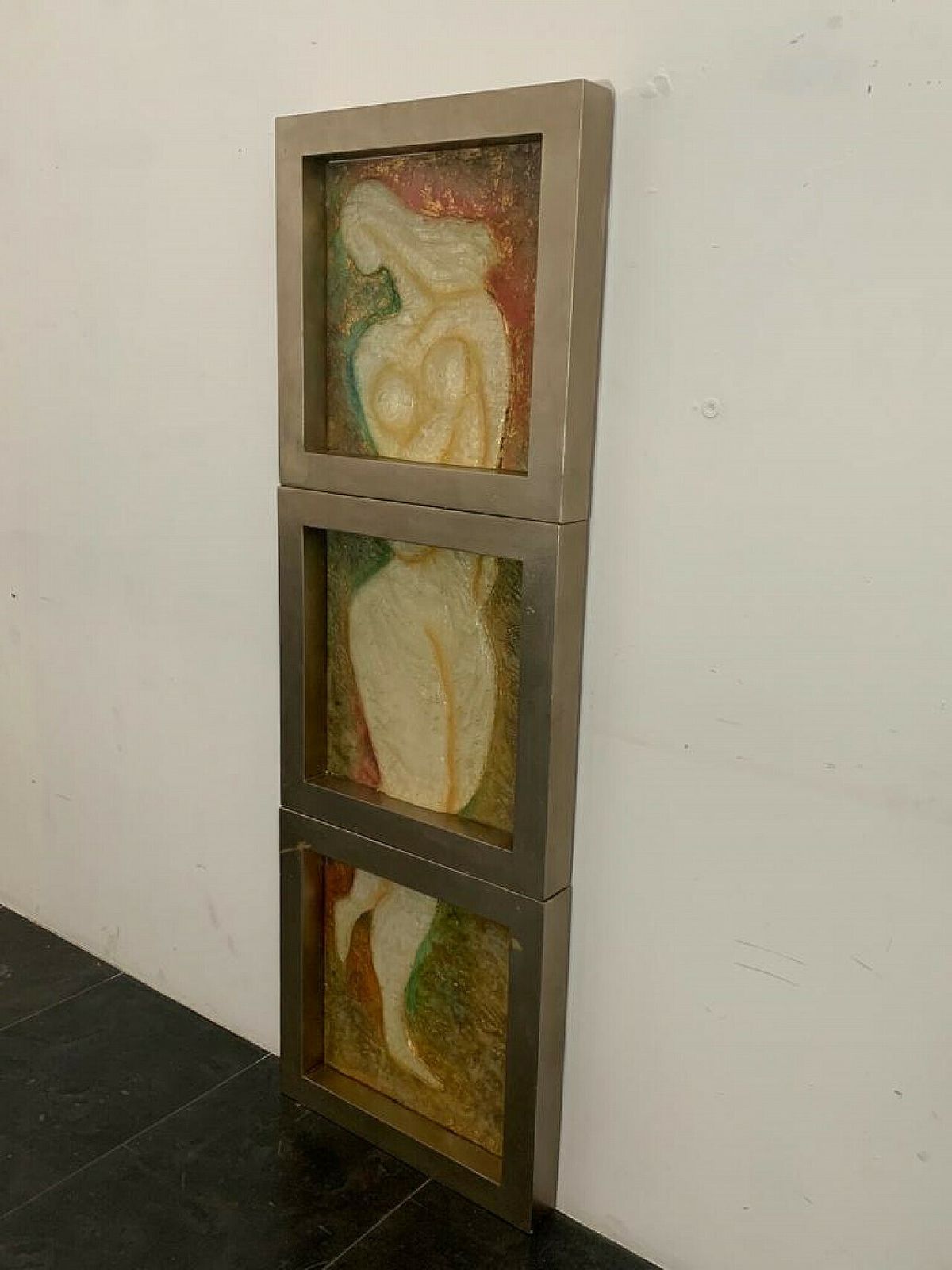 3 Panels In Sculpted Resin By Lam Lee Group, 1990s photo Art