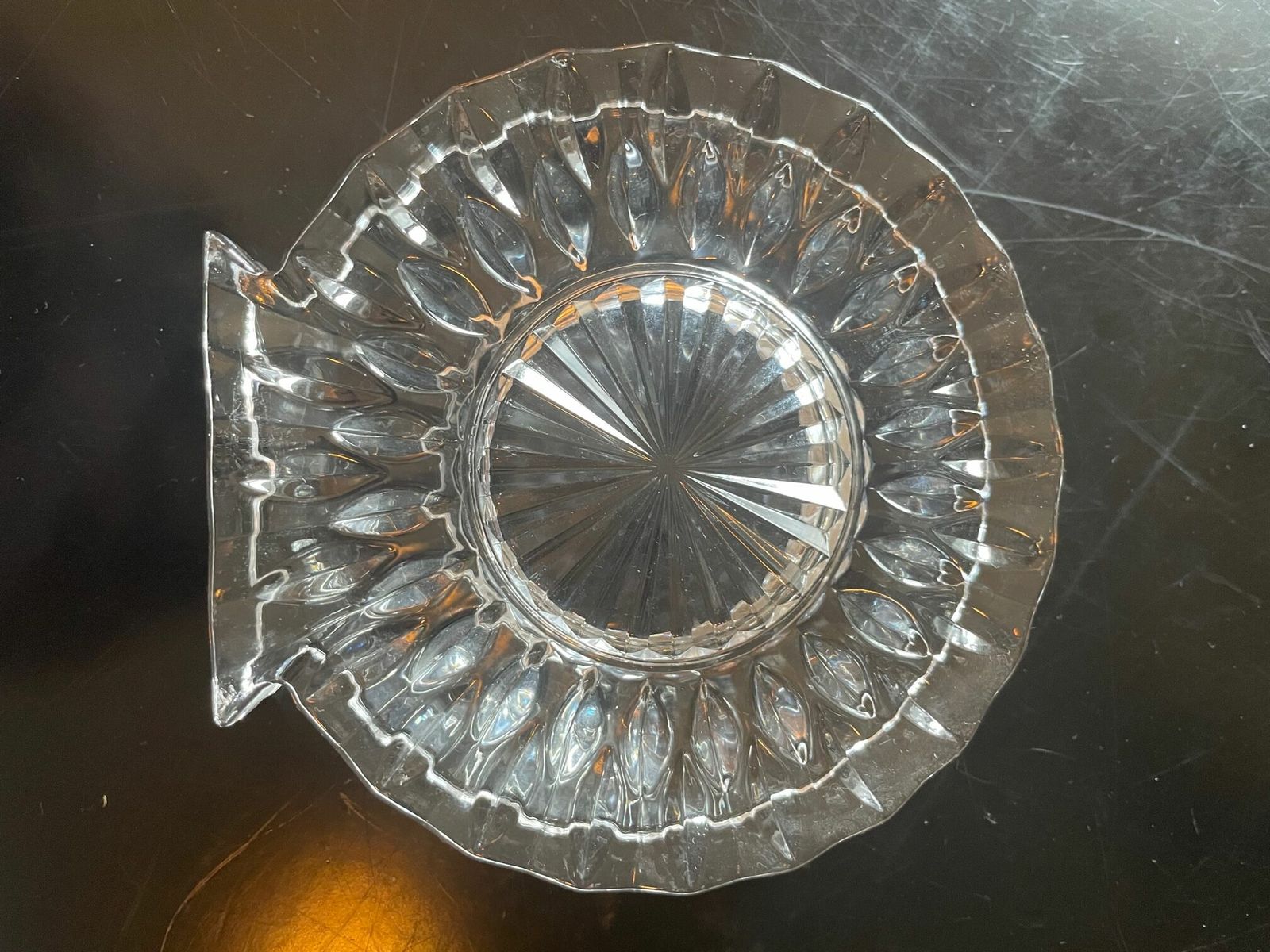 Crystal Ashtray Piece From The 70s photo vintage