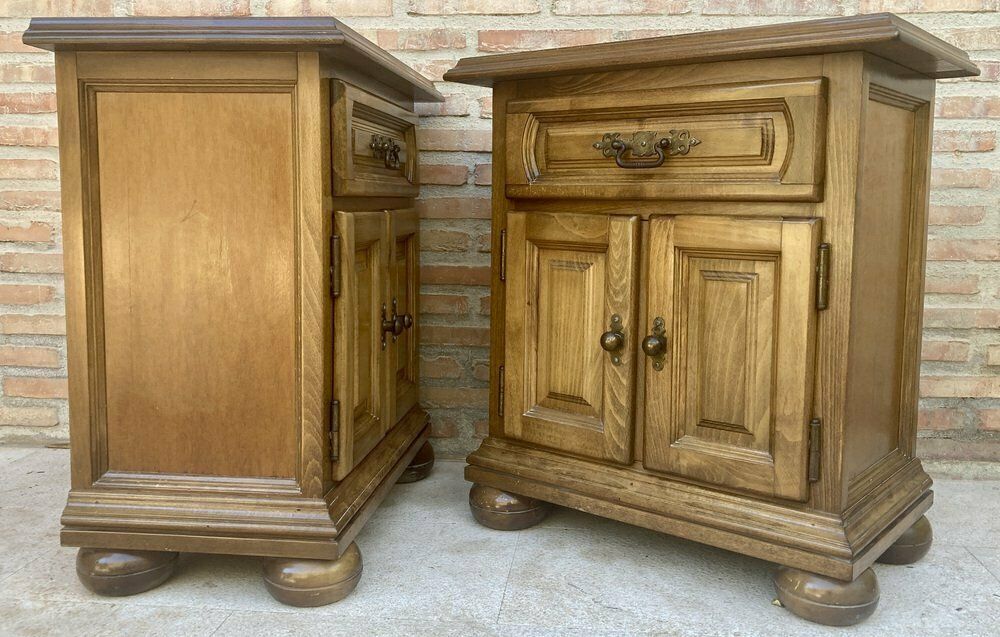 Mid Century Spanish Nightstands, 1960s, Set Of 2 photo Furniture