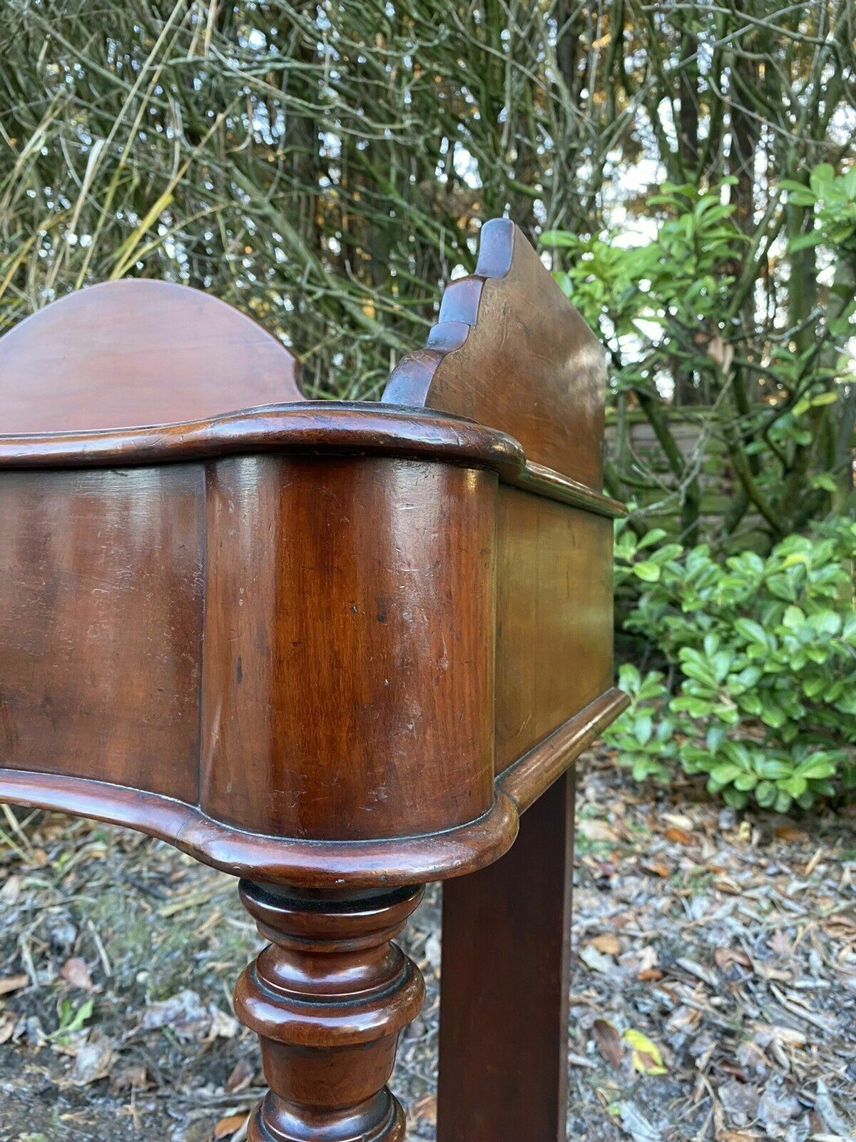 995.0 Antique Victorian Mahogany Washstand Potential Sink Unit Dressing Table Console photo