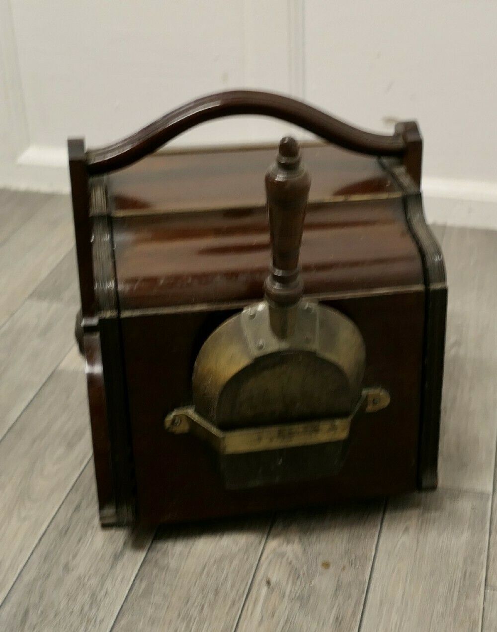 A Victorian Double Ended Coal Box With Liner And Shovel photo Home Fixtures