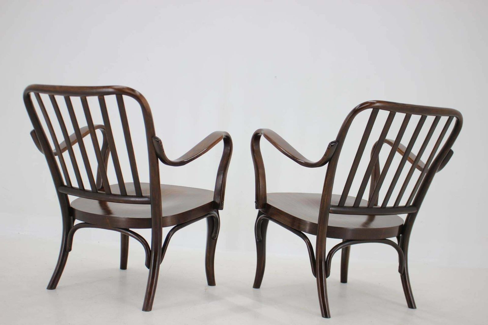 photo for sale 1950s Pair Of Josef Frank Bentwood Armchairs No. 752 By Thon