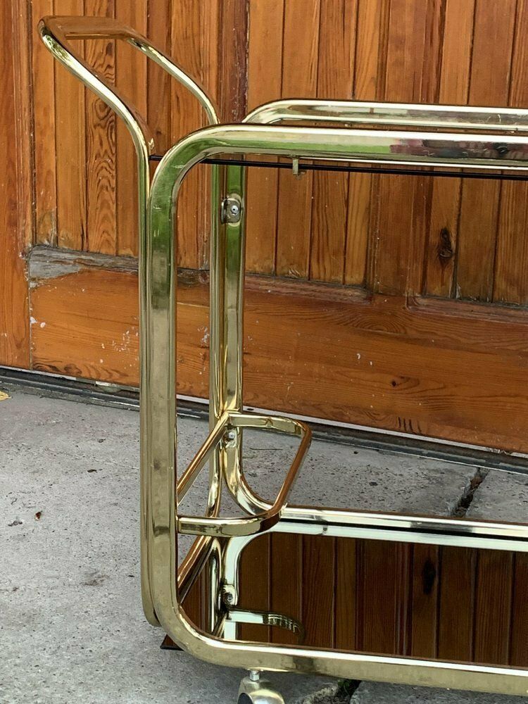 Regency Brass 2 Tier Bar Cart, 1960s photo buy