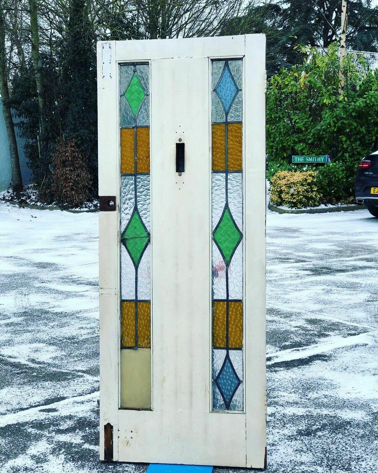 Edwardian Front Door With All Original Fittings And Glass photo for sale