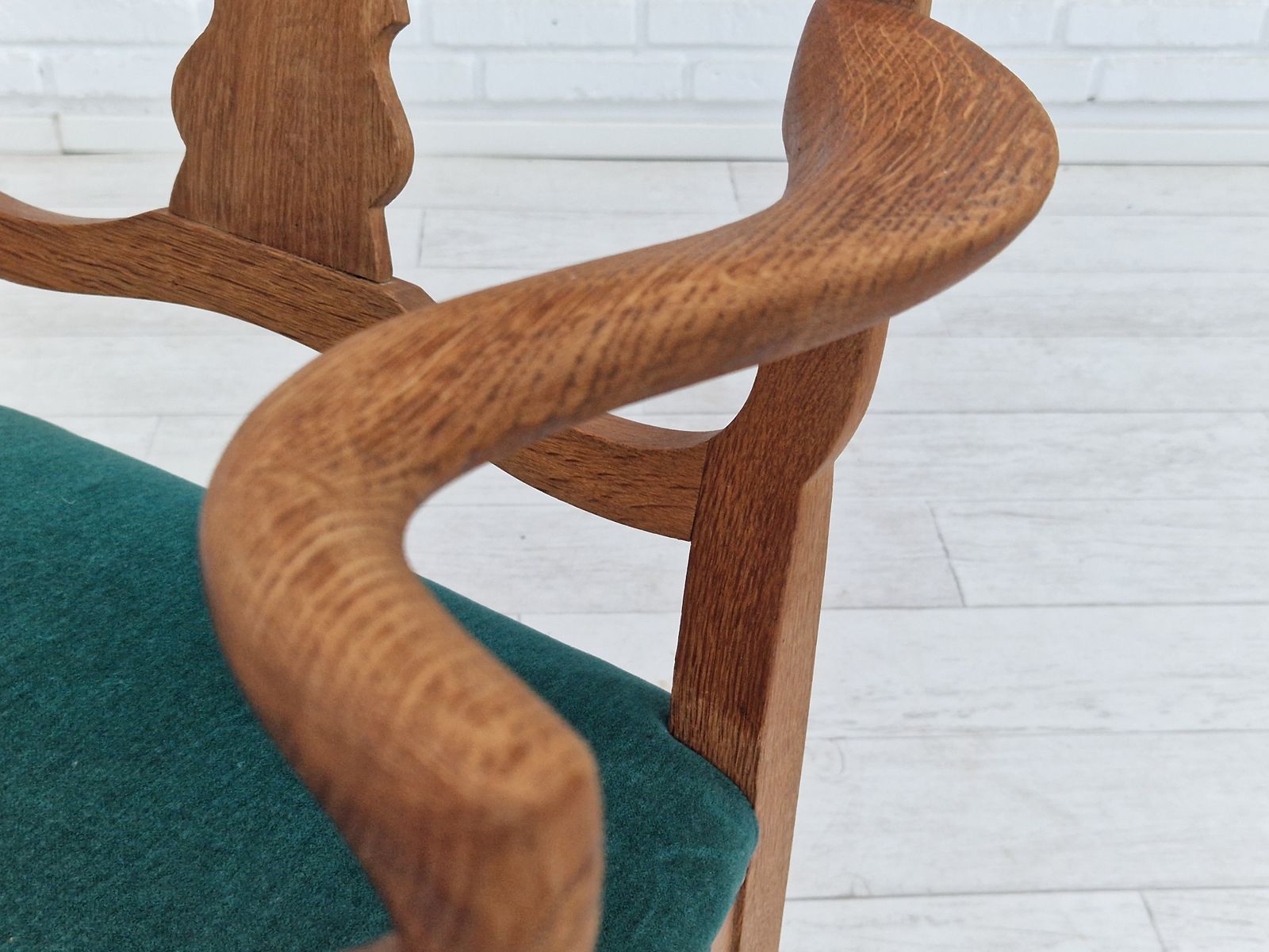 1960s, Danish Design, Pair Of Armchairs, Oak Wood, Original Very Good Condition. photo Furniture