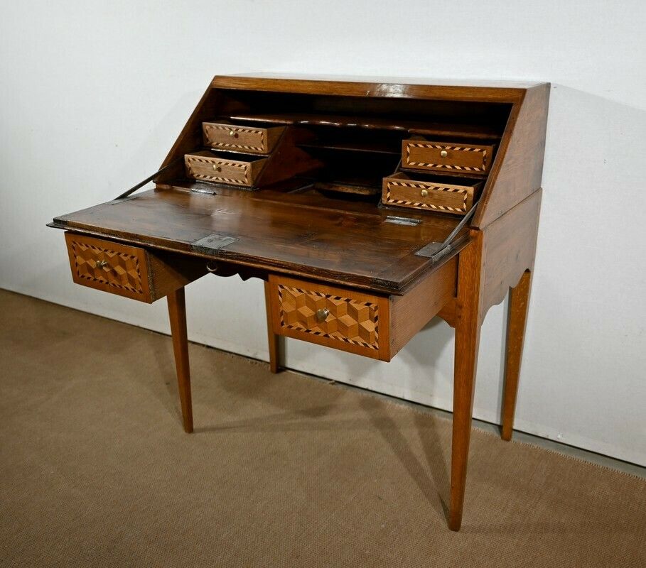 Sloping Oak Desk, Directoire Style 2nd Part Of The 19th Century photo 4066.44