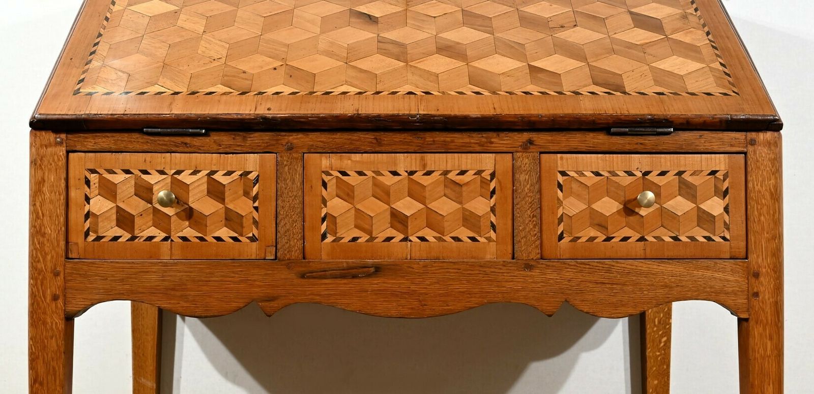 4066.44 Sloping Oak Desk, Directoire Style 2nd Part Of The 19th Century photo