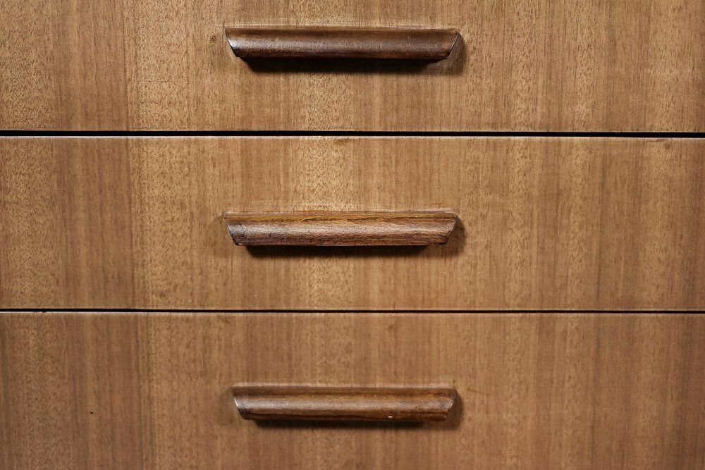 photo for sale Mid Century Danish Modern Mahogany Sideboard With Drawers, 1970s