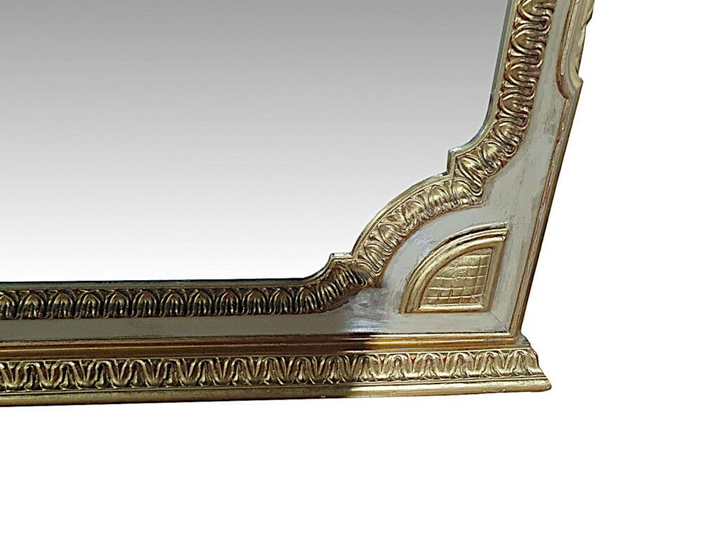 A Very Fine Early 20th Century French Parcel Gilt Marble Top Console Table And Matching Giltwood Mirror photo vintage