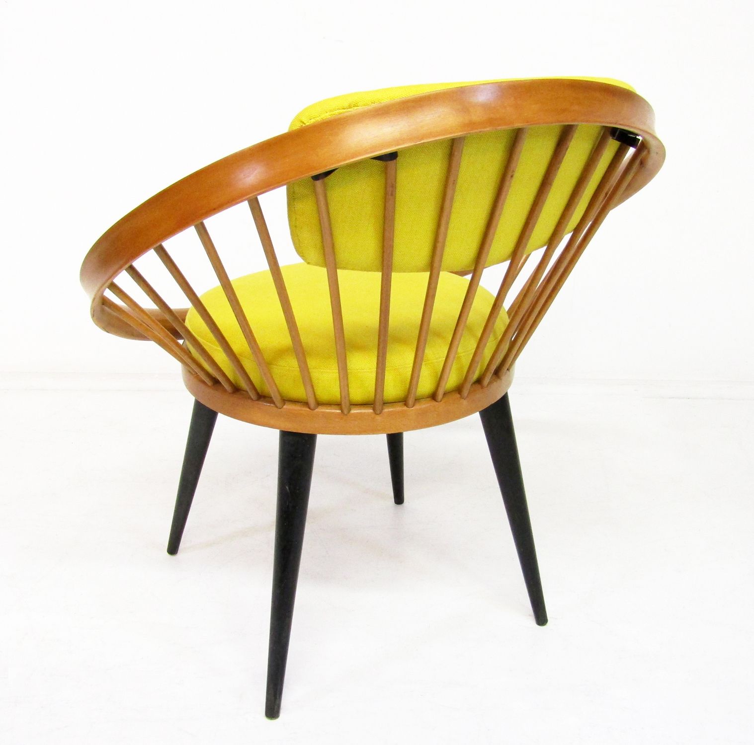 Three 1950s Swedish Circle Cocktail Side Chairs By Yngve Ekstrom   One Left photo furniture