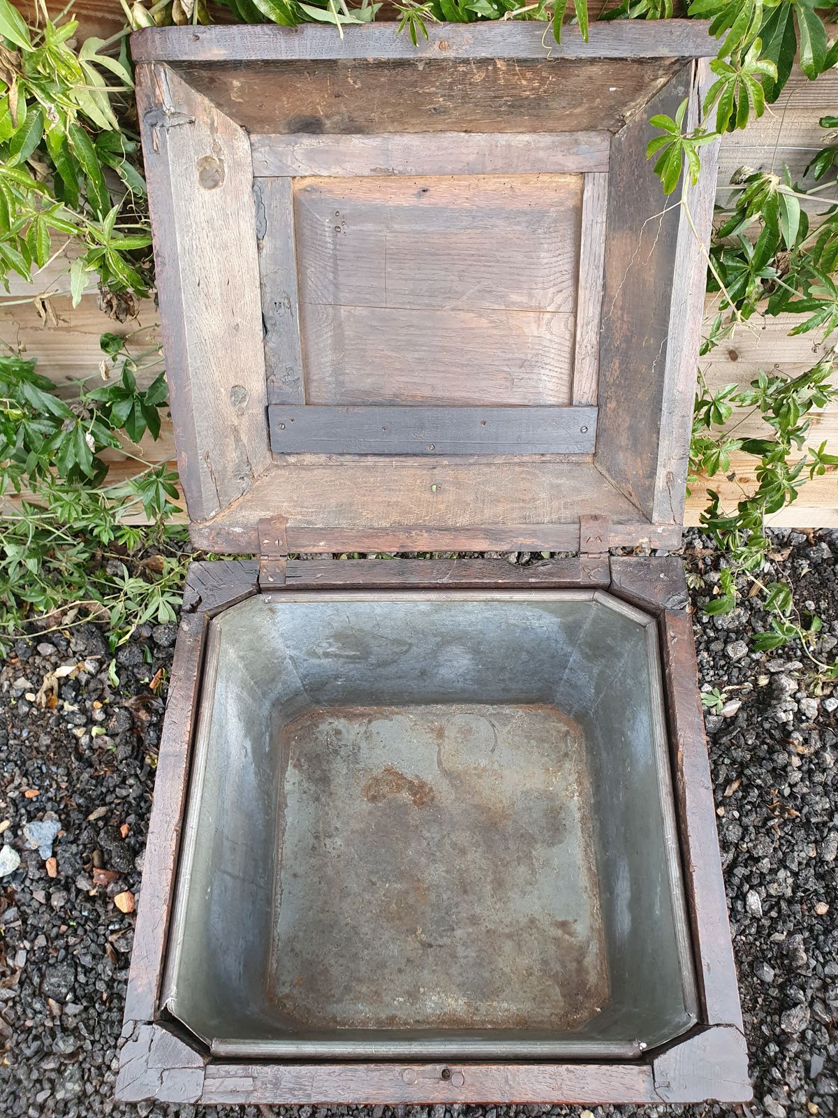 Unusual Oak Log Bin, Made From Pieces Of 17th Century Timber photo furniture
