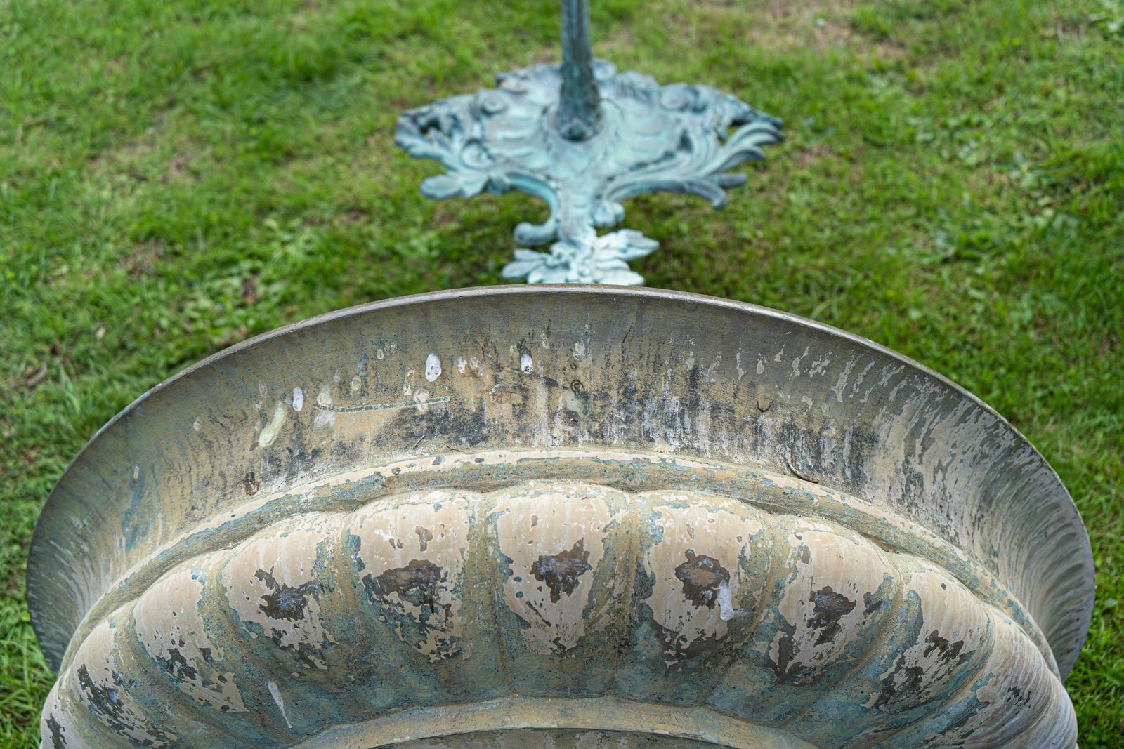 Large French Wall Bronze Fountains photo vintage