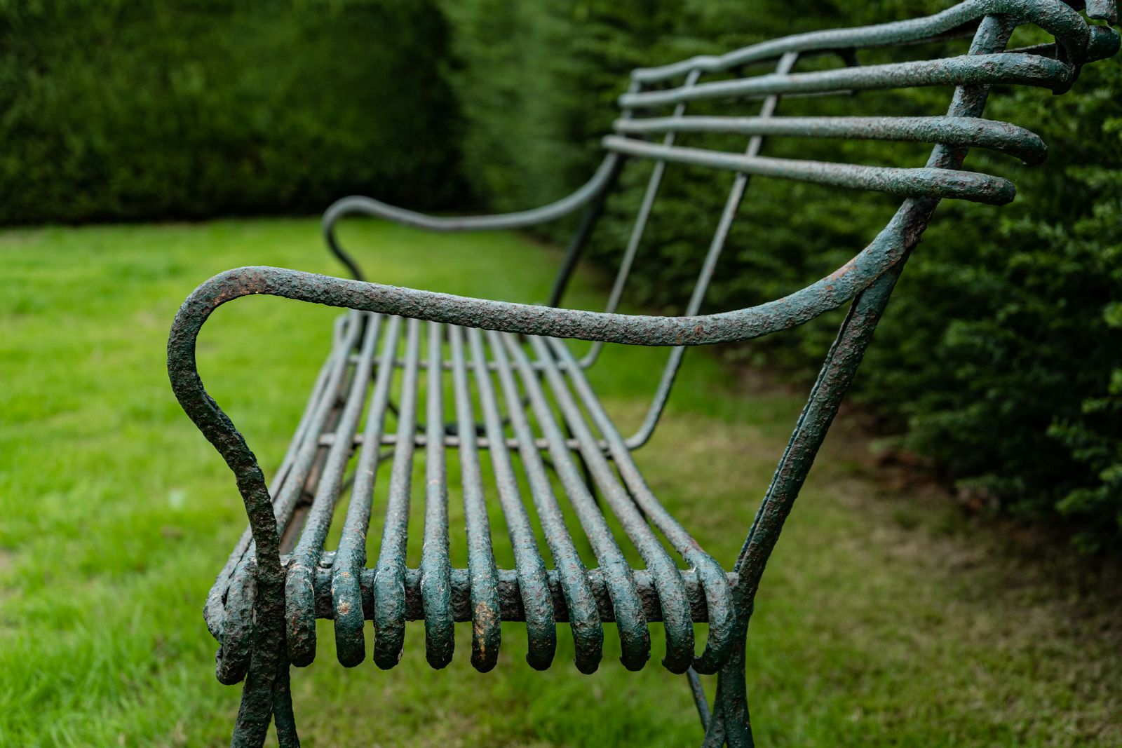3000.0 Antique 19th Century Arras Garden Bench photo