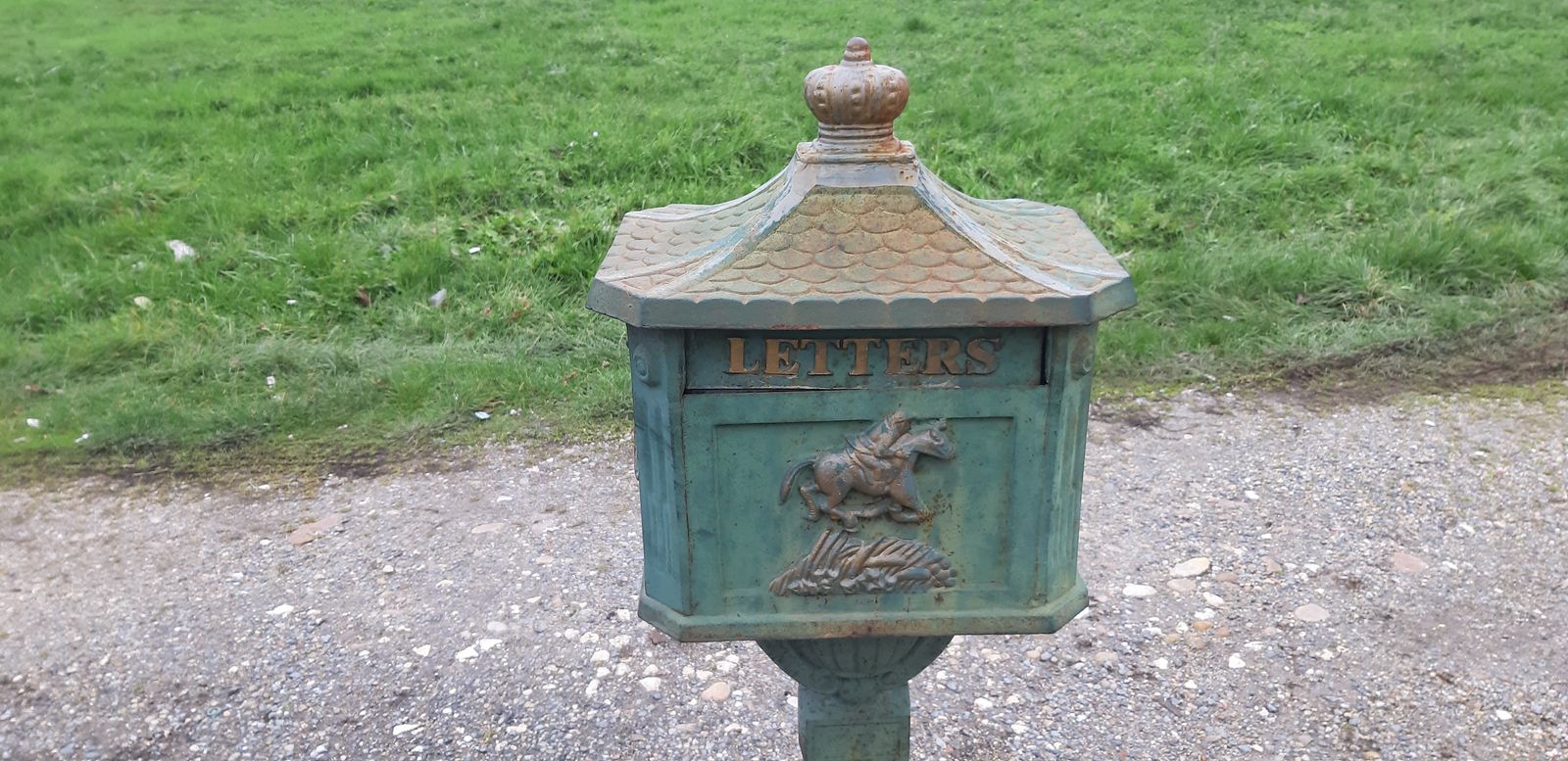 Victorian Cast Iron Mailbox, 1900s photo for sale