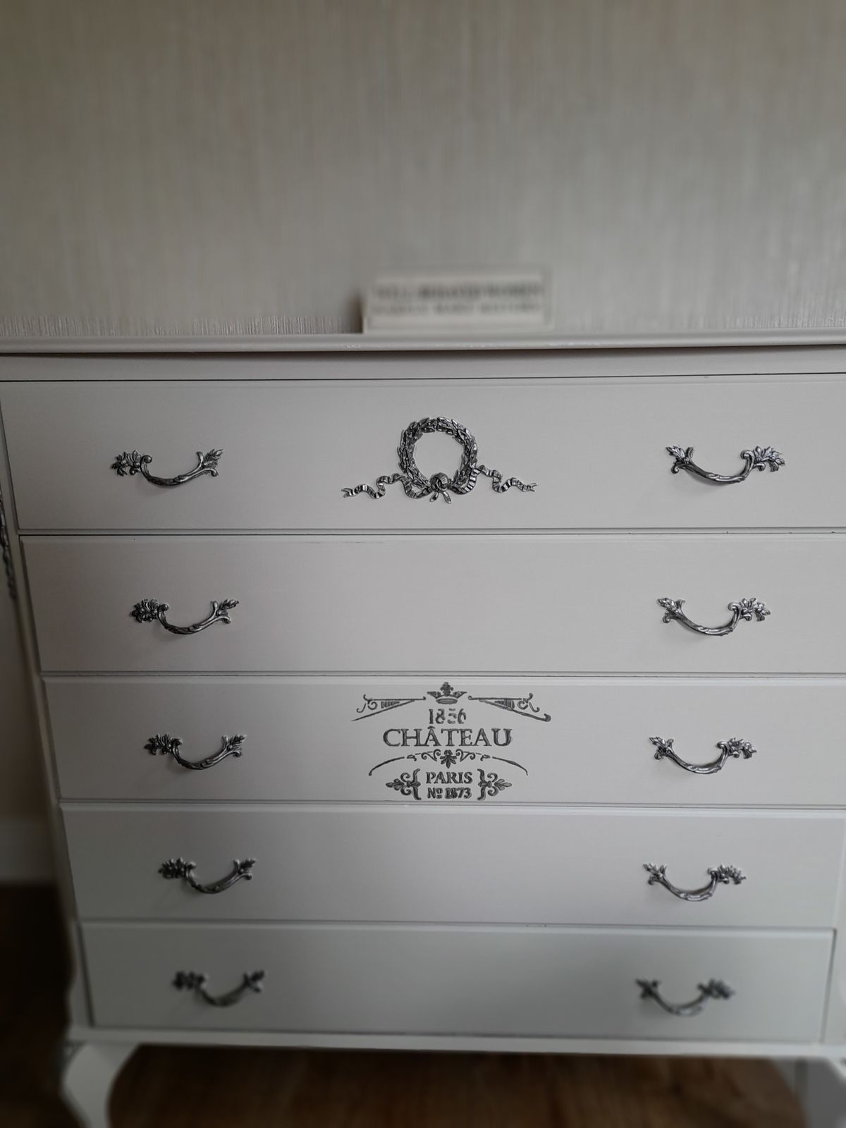 Olympus Five Drawer Chest Finished In Chateau And Pewter photo vintage