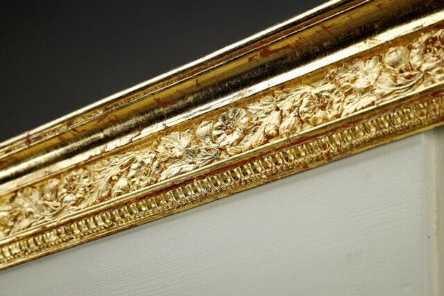 Home Decor Wood And Gilded Stucco Overmantel Mirror, Empire Period, 19th Century photo