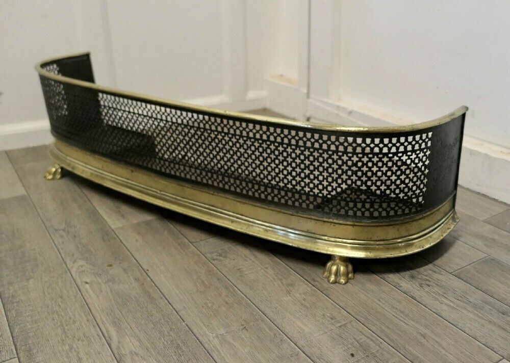 Victorian Brass And Iron Fireside Fender photo Home Fixtures