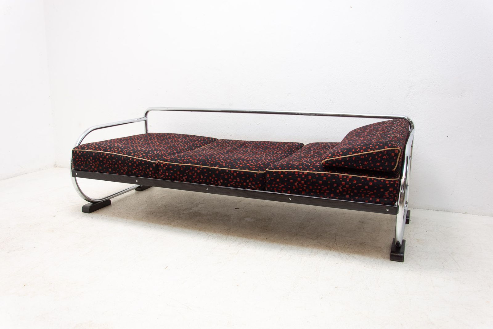 photo for sale Chromen Bauhaus Sofa Van Hynek Gottwald, Bohemen, Jaren 1930