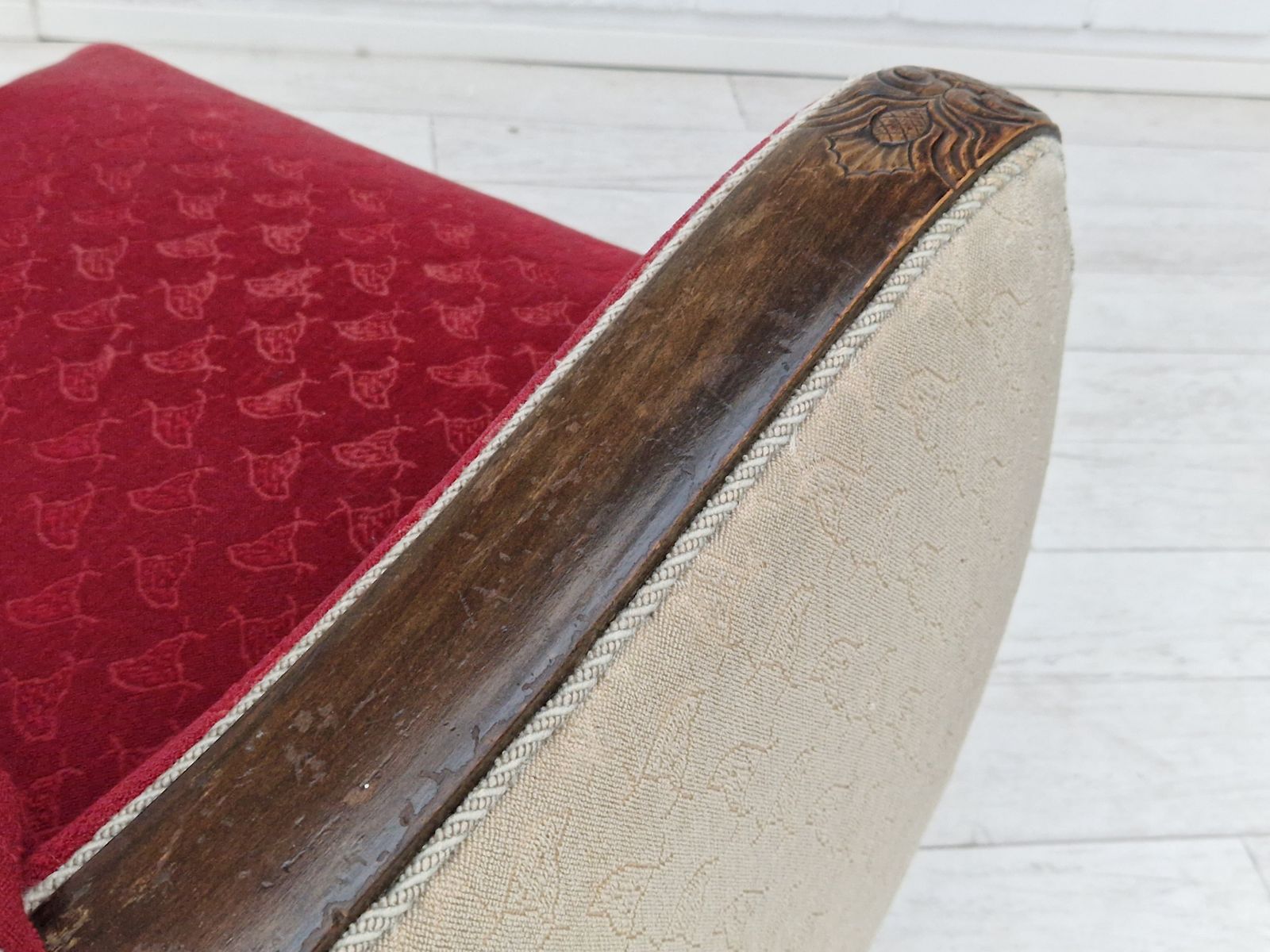 1550.0 1950s, Scandinavian Art Deco Chairs, Original Condition. photo