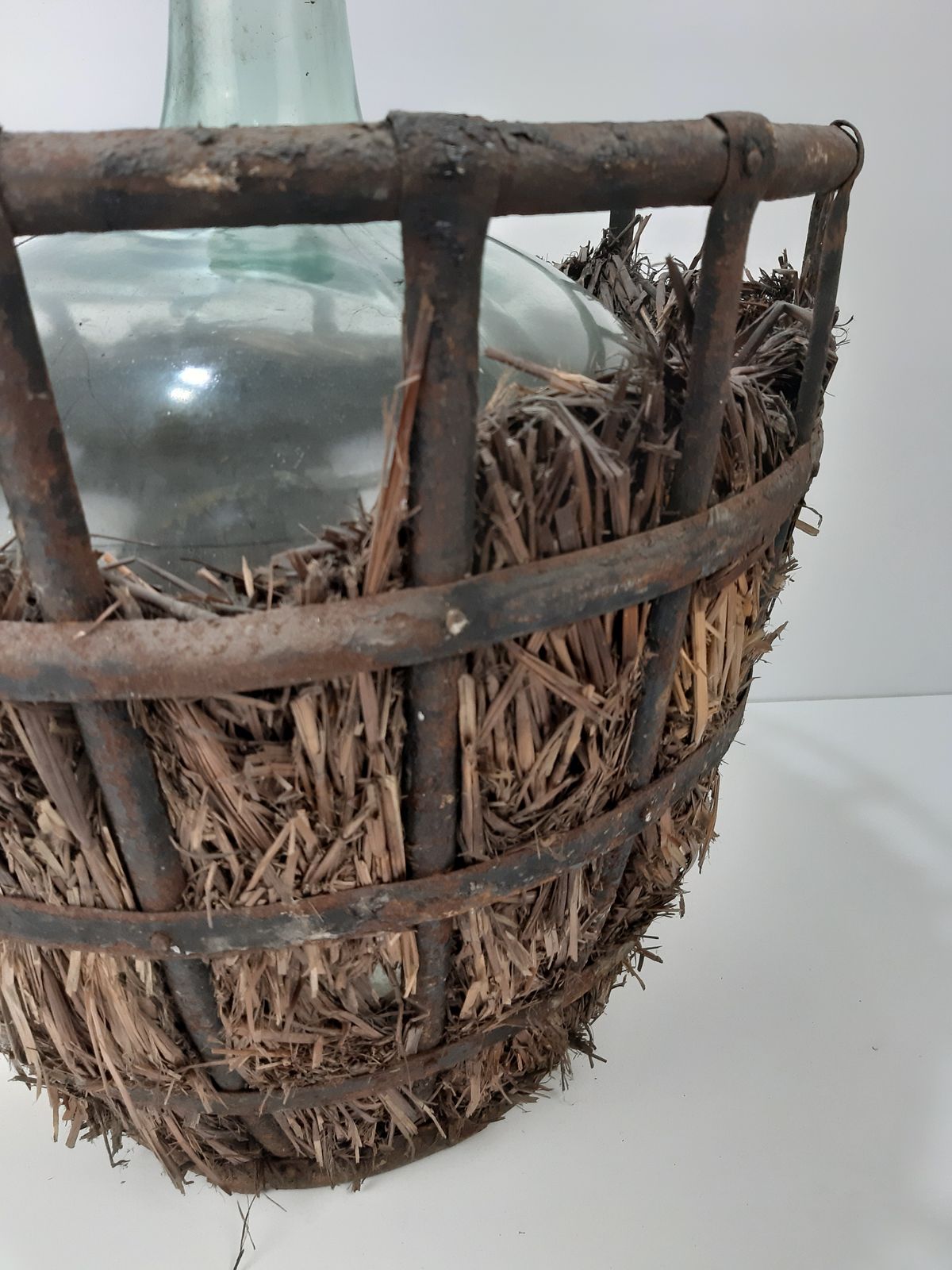 Large Victorian Demijon / Carboy In Original Carrier photo 225.0