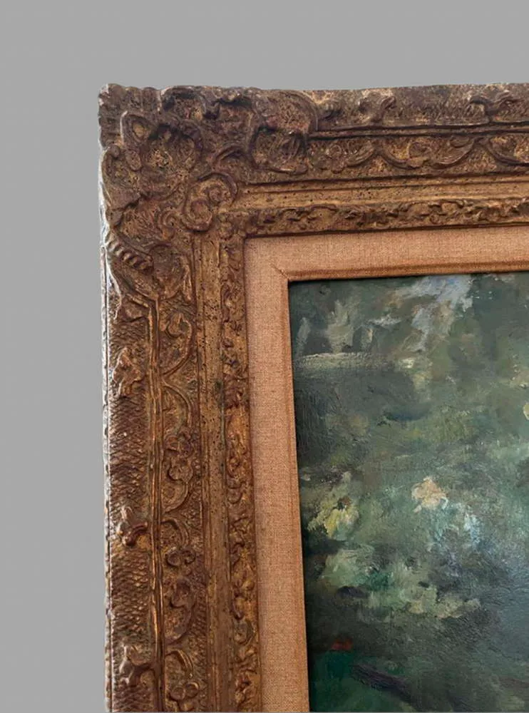 Albert De Belleroche   Oil On Board   Mother And Child photo for sale