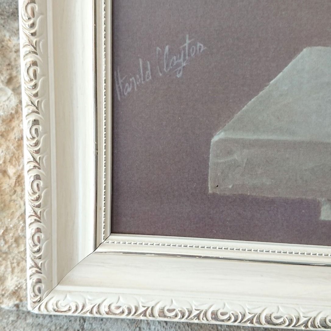 Vintage Print By Harold Clayton 'Morning Glory', A Still Life Of Vase Of Flowers photo furniture