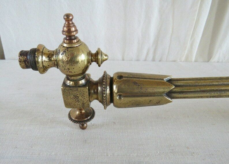 photo furniture Architectural Gas Light Fitting / Ornate Decorative Light Fitting. C. 1850.