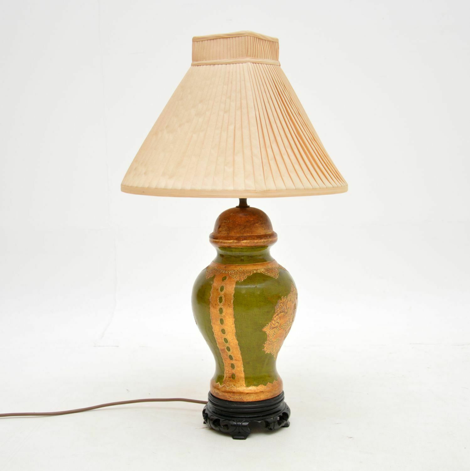 Antique Italian Ceramic Table Lamp photo for sale