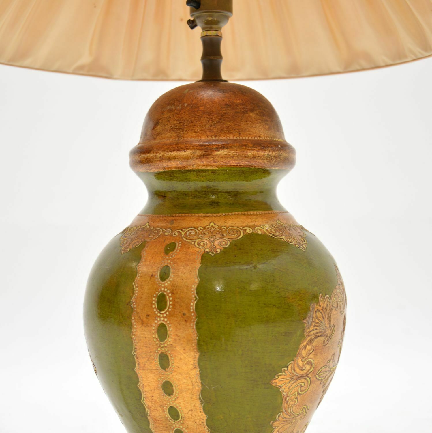Antique Italian Ceramic Table Lamp photo vintage