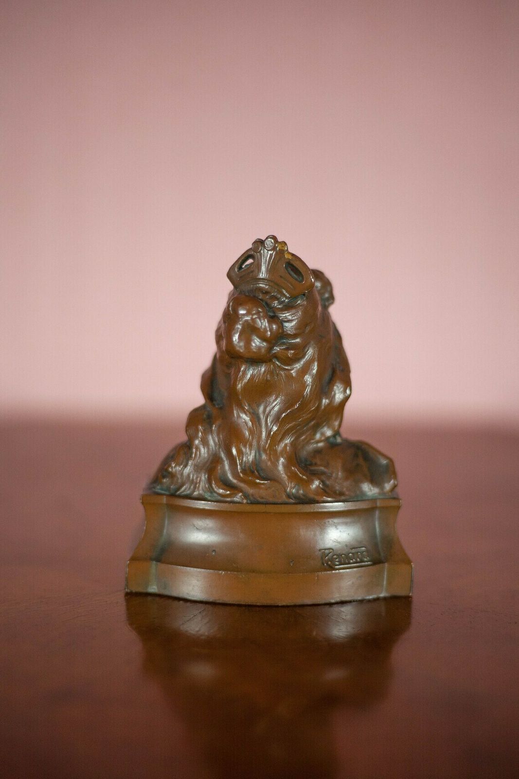 Bust Art Nouveau, Bust Signed Renard, Bust In Regulation Copper Patina, Art Nouveau Woman, Collection, Library, Interior Decoration photo for sale
