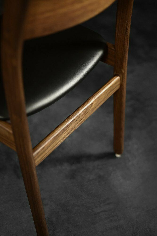 photo buy Mid Century Modern Scandinavische Eetkamerstoelen In Teak En Vinyl, Jaren 1960, Set Van 4