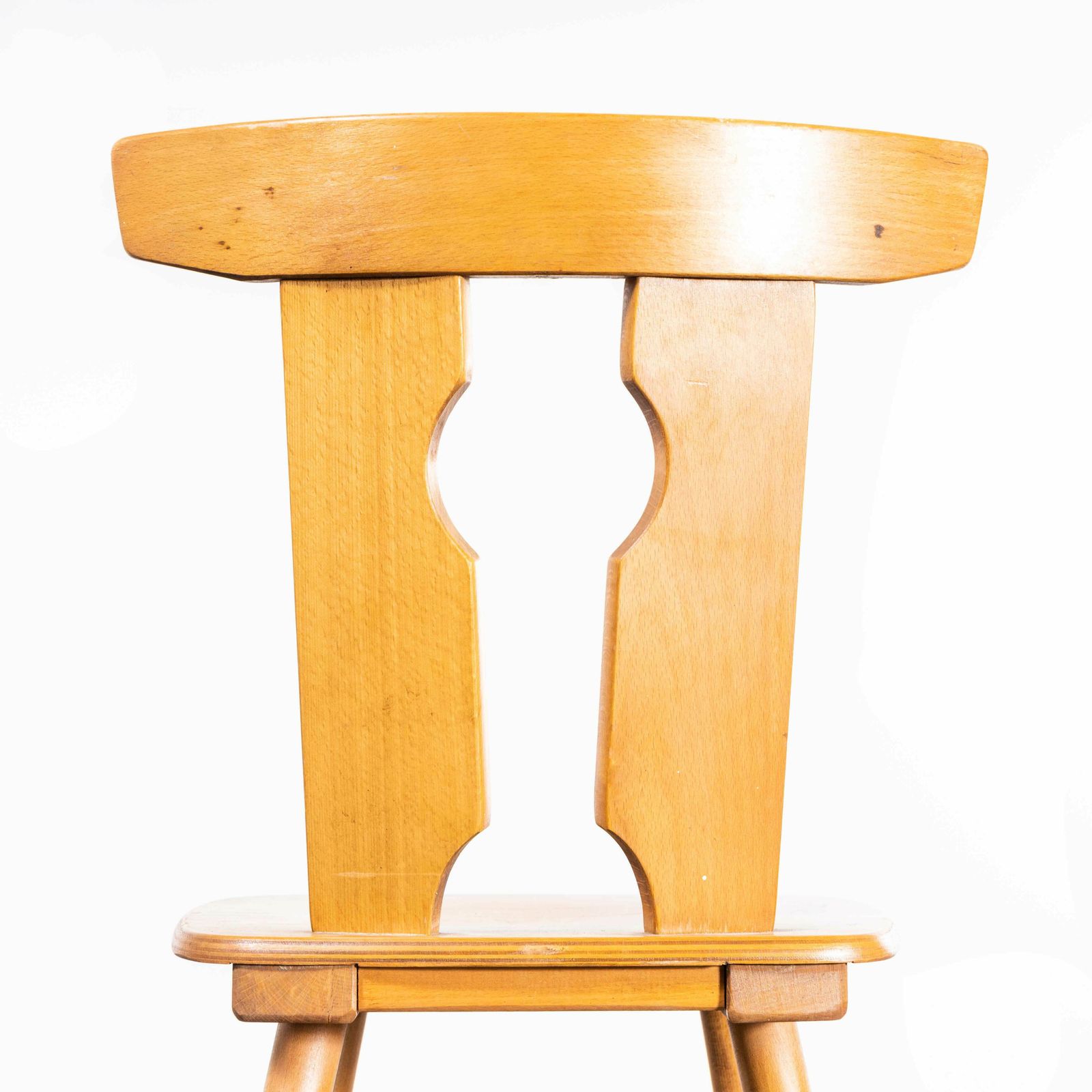 photo for sale 1950’s Alsace Regional Blonde Dining Chair – Set Of Six
